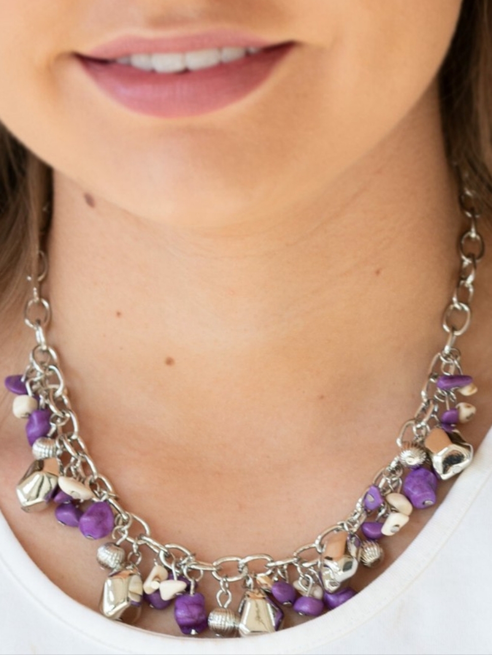 Paparazzi Quarry Trail Statement Necklace And Earrings Set New
